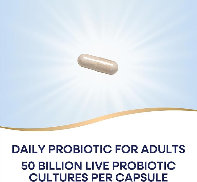 Nature's Way Fortify Optima Probiotic for Men and Women, 50 Billion Live Cultures, 6 Strains, Supports Digestive and Immune Health*, 30 Capsules (Packaging May Vary)