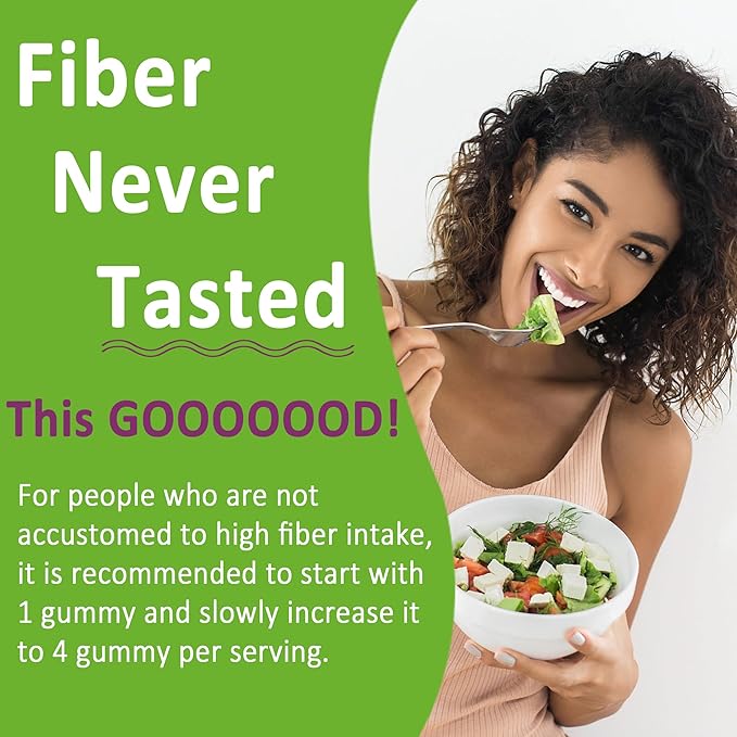 Fiber Gummies for Adults, Sugar Free 10g Prebiotic Fiber Supplement with Digestive Enzymes, Probiotics & 100mg Betaine for Digestive & Gut Health and Regulate Bowel Movement, Vegan, Gelatin Free,120ct