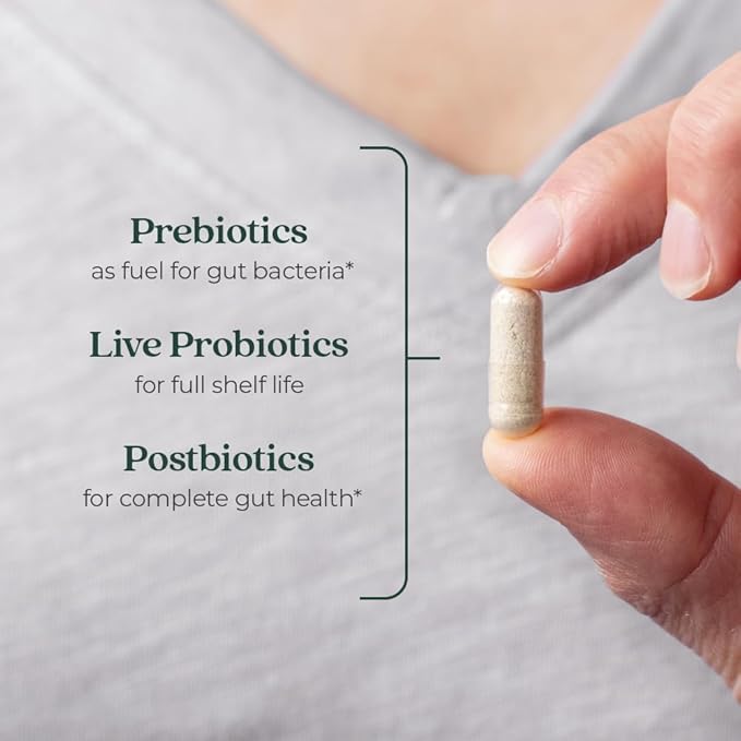 New Chapter Probiotic All-Flora - 30 ct (1 Month Supply) for Advanced Digestion & Complete Gut Health with Prebiotics + Postbiotics, Clinically Studied Strains, 100% Vegan, Non-GMO, Shelf Stable