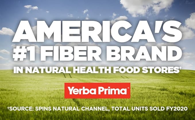 Yerba Prima Prebiotic Colon Care Formula, 20 oz Powder with FOS - Natural Psyllium Fiber, Magnesium, Selenium - Non-GMO, Gluten Free, Vegan Daily Supplement - for Men & Women