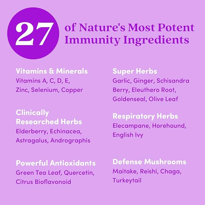 Further Food Ultimate Immune Support Vitamin C, D, E and Zinc + Natural Immunity Booster Multivitamin Herbal Supplement Elderberry & Echinacea, Daily Immune Defense & Antioxidant Support.
