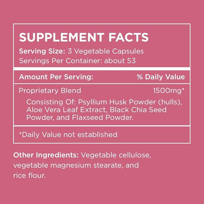 Pure for Her Vegan Stay Ready Fiber Supplement for Women | Bloat & Gas Relief, Supports Digestive Health, Regularity & Appetite Control | 160 Capsules