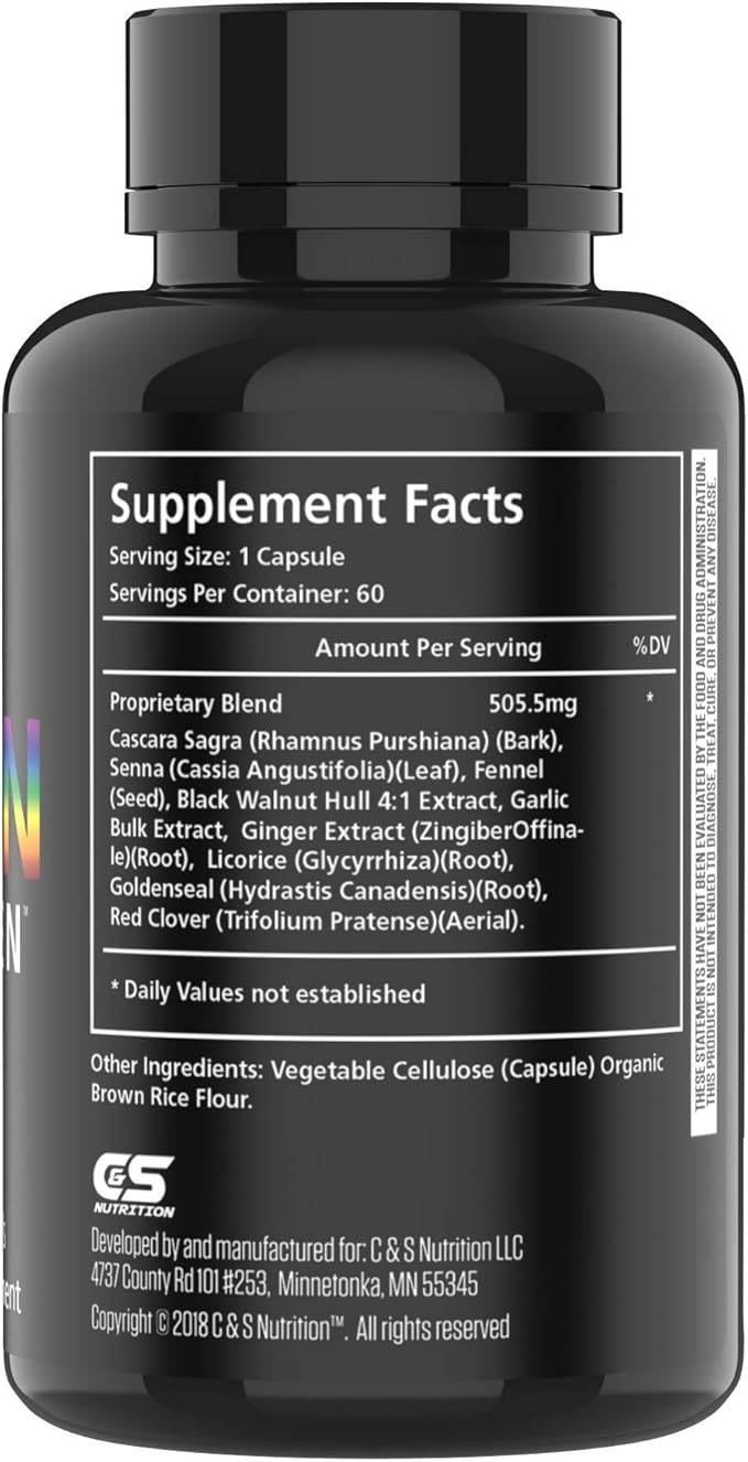 Re+Gen Nutrition Fiber Supplement | Gut Cleanse, Stool Softeners for Men, Digestive Health Support for Adults, Bloating Relief for Men, Constipation and Gut Health, Helps Cleanse Body, 60 Capsules