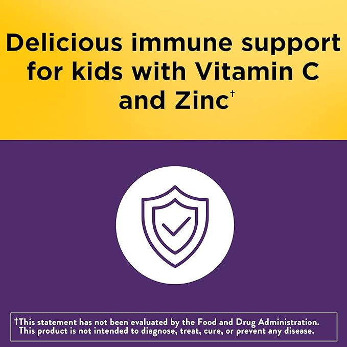 Nature Made Kids First Elderberry with Vitamin C and Zinc, Dietary Supplement for Immune Support, 40 Elderberry Gummies